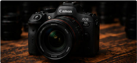 Canon camera prepared for inspection