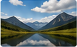 Mountain landscape representing a clean photograph