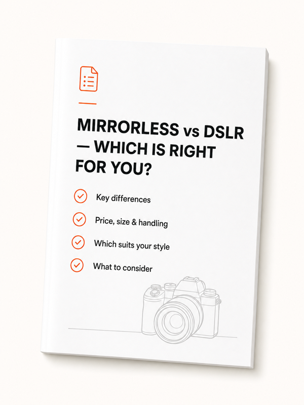 Mirrorless versus DSLR printable guide