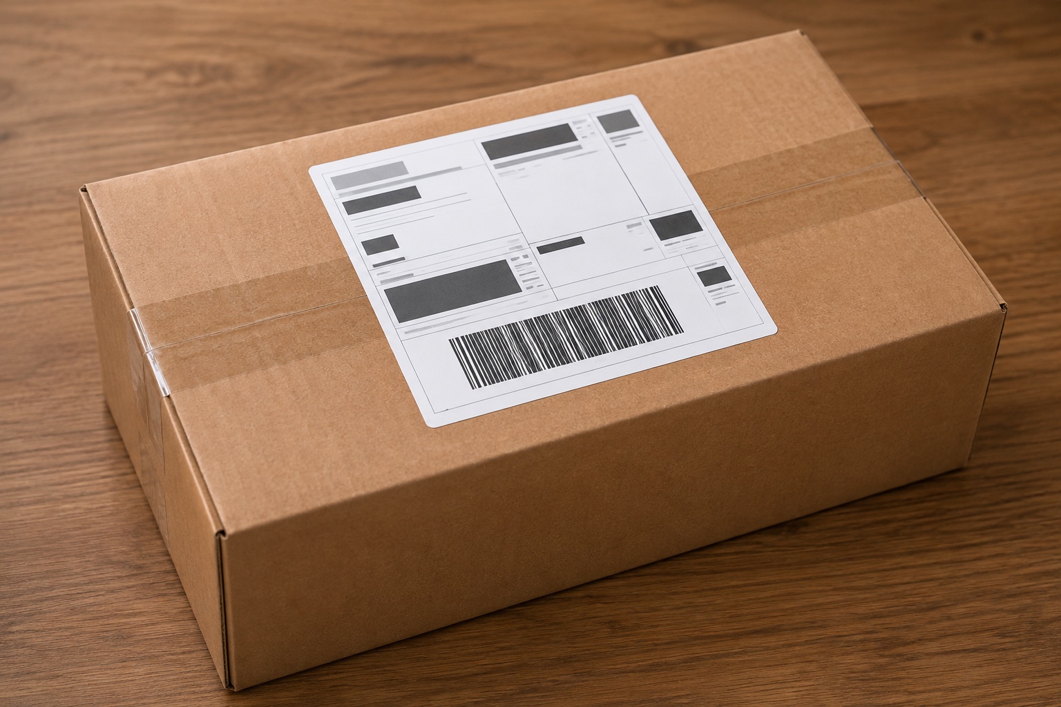 Protected camera equipment ready for its shipping label